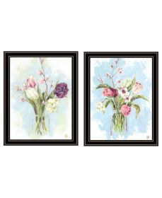 Trendy Decor 4U "Flowers from the Farm" Framed Wall Art for Living Room, Wall Art Print for Home Decor, Bedroom Wall Art by Jennifer Holden (Color: as Pic)