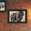 Trendy Decor 4U "The Boss of the Bison Herd" Framed Wall Art for Living Room, Wall Art Print for Home Decor, Bedroom Wall Art by Cindy Jacobs